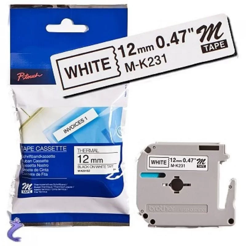 CINTA PARA ROTULADORA BROTHER MK231-BZ NEGRO/BLANCO