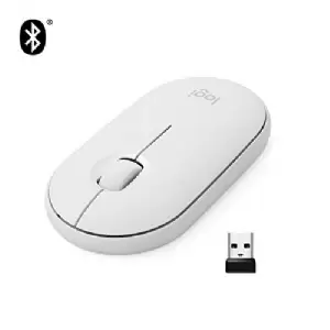 MOUSE WIRELESS LOGITECH M350 PEBBLE WHITE