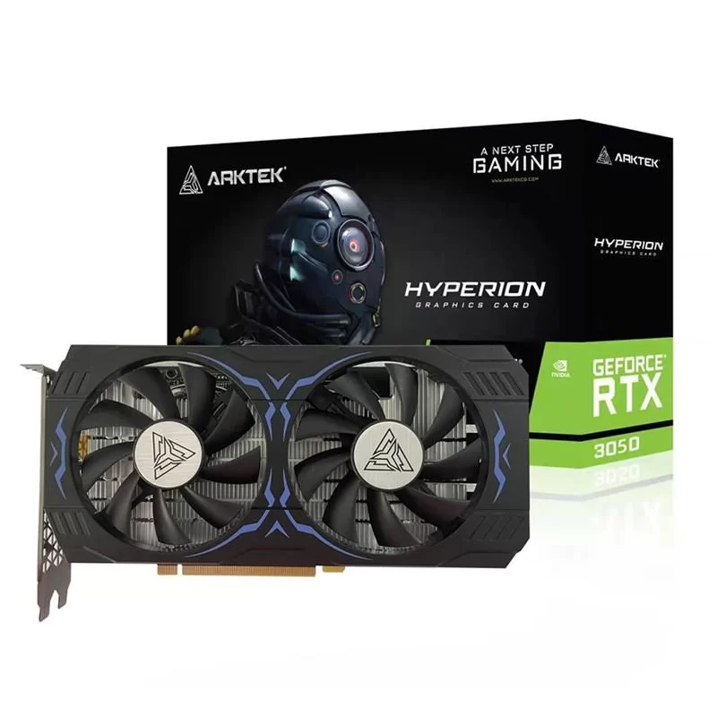 VIDEO GEFORCE RTX 3050 6 GB. DDR6 ARKTEK TWIN FANS
