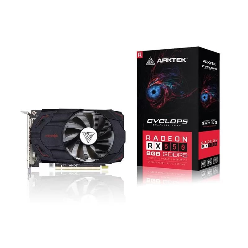 VIDEO RADEON RX 550 8 GB. DDR5 ARKTEK SINGLE FAN