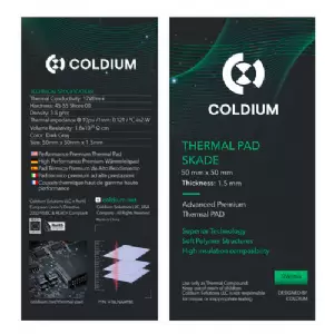 PAD TERMICO COLDIUM SKADE 50x50x1.5 ADHESIVE M3 PLUS (17W/mk)
