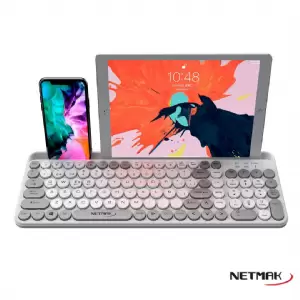 TECLADO BLUETOOTH NETMAK NM-KB380-W BLANCO