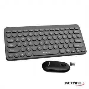 TECLADO Y MOUSE WIRELESS NETMAK KB850 NEGRO