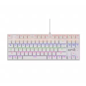 TECLADO RAPTOR FIRECLAW M87 WHITE