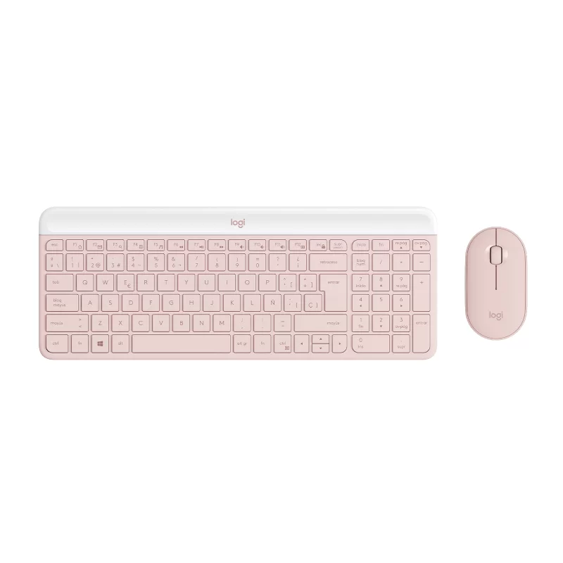 TECLADO Y MOUSE WIRELESS LOGITECH MK470 ROSE