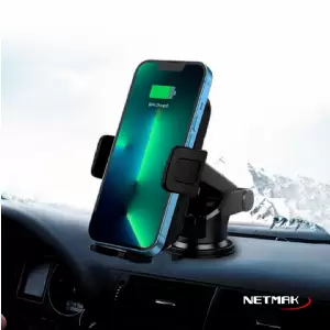 SOPORTE P/CEL NETMAK NM-HC42 C/CARGA INALAMBRICA