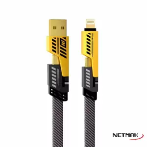 CABLE USB/USB-C/LIGHTNING 4-EN-1 NETMAK NM-123
