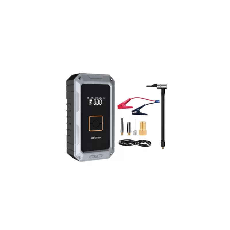 COMPRESOR DE AIRE PORTATIL C/ARRANCADOR NETMAK NM-CA102