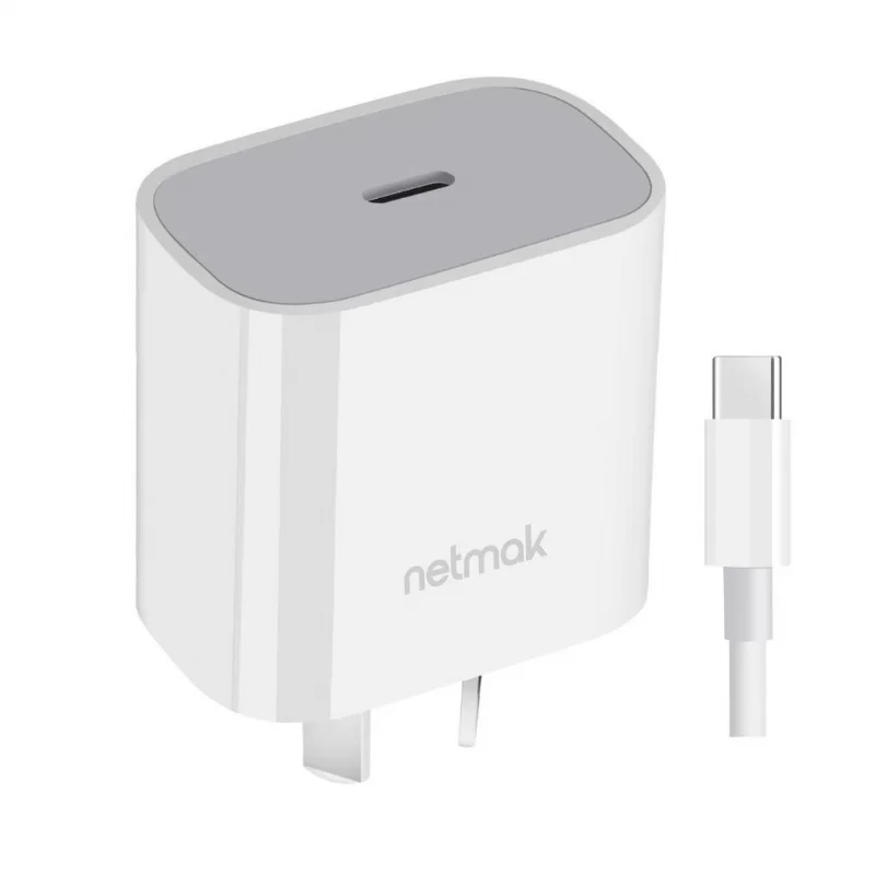 CARGADOR 220V USB-C 20W NETMAK NM-CP8 C/CABLE