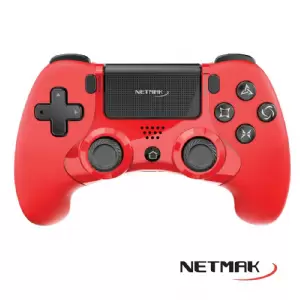 JOYSTICK PS4 NETMAK ROJO NM-P401-R