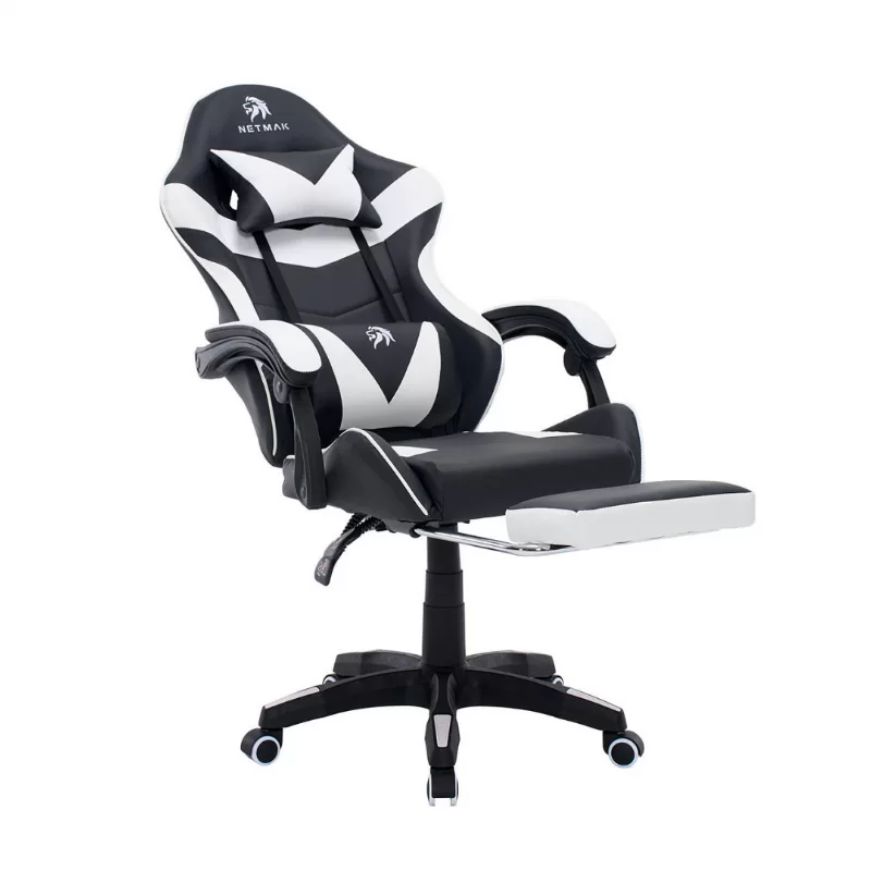 SILLA GAMER NETMAK NM-SG907 C/APOYAPIES Y MASAJEADOR