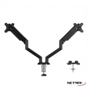 SOPORTE P/MONITOR DOBLE HIDRAULICO NETMAK NM-ST33