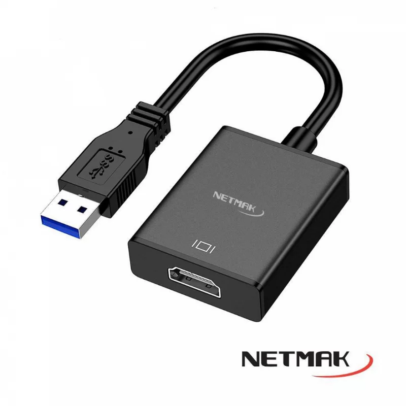 CONVERSOR USB 3.0 (M) A HDMI (H) NETMAK NM-TC35