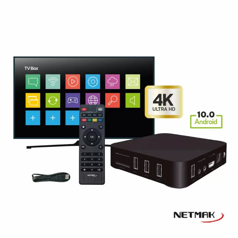 TV BOX ANDROID 10.0 2GB/16GB NETMAK NM-TVBOX4