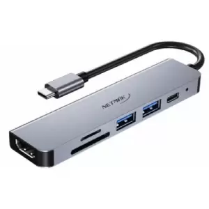 ADAPTADOR TYPE C NM-6EN1 USB-C/HDMI/TF/SD/USB