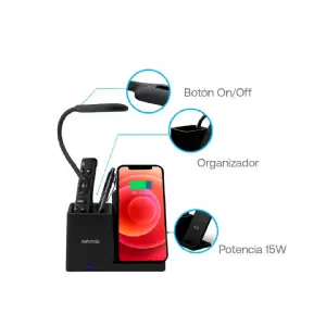 LAMPARA C/BASE INALAMBRICA NETMAK NM-CL15