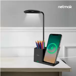 LAMPARA C/BASE INALAMBRICA NETMAK NM-CL15