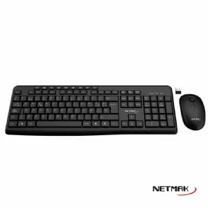 TECLADO Y MOUSE WIRELESS NETMAK KB770