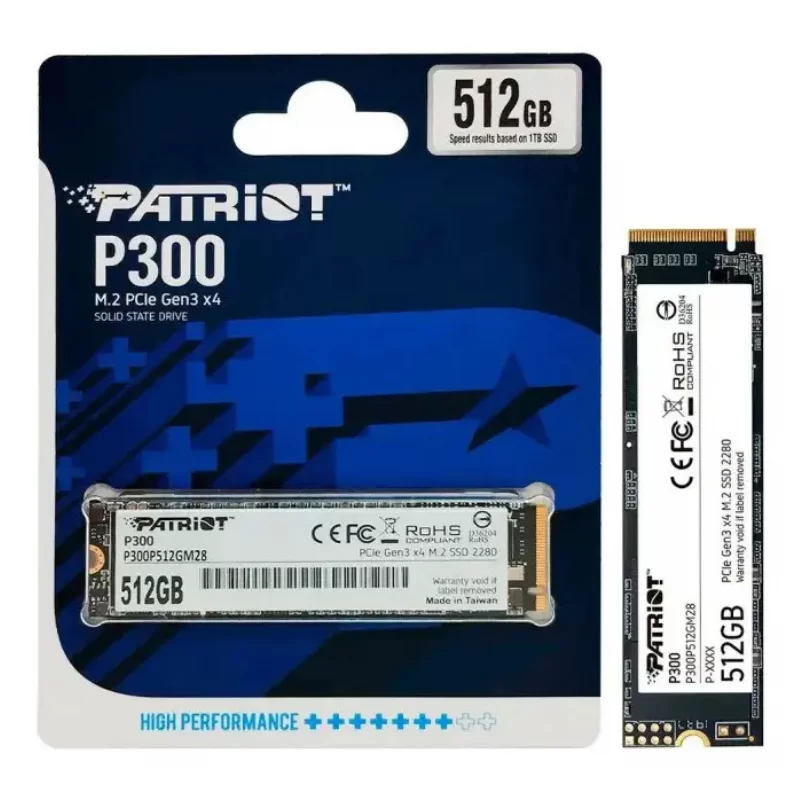 SSD 512 GB. M.2 NVME PATRIOT P300 PCIE GEN3x4