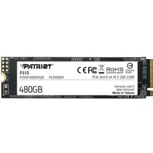 SSD 480 GB. M.2 NVME PATRIOT P310 GEN3 x4