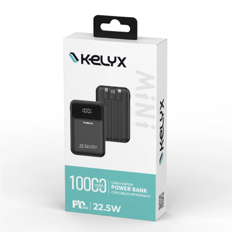 POWER BANK 10000 MAH KELYX USB-C/USB-A/LIGHTNING