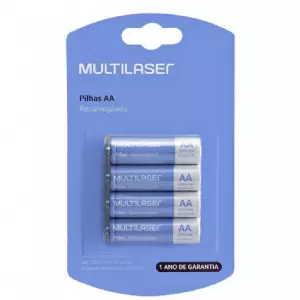 PILAS RECARGABLES AA 2500 MAH X4 MULTILASER CB051