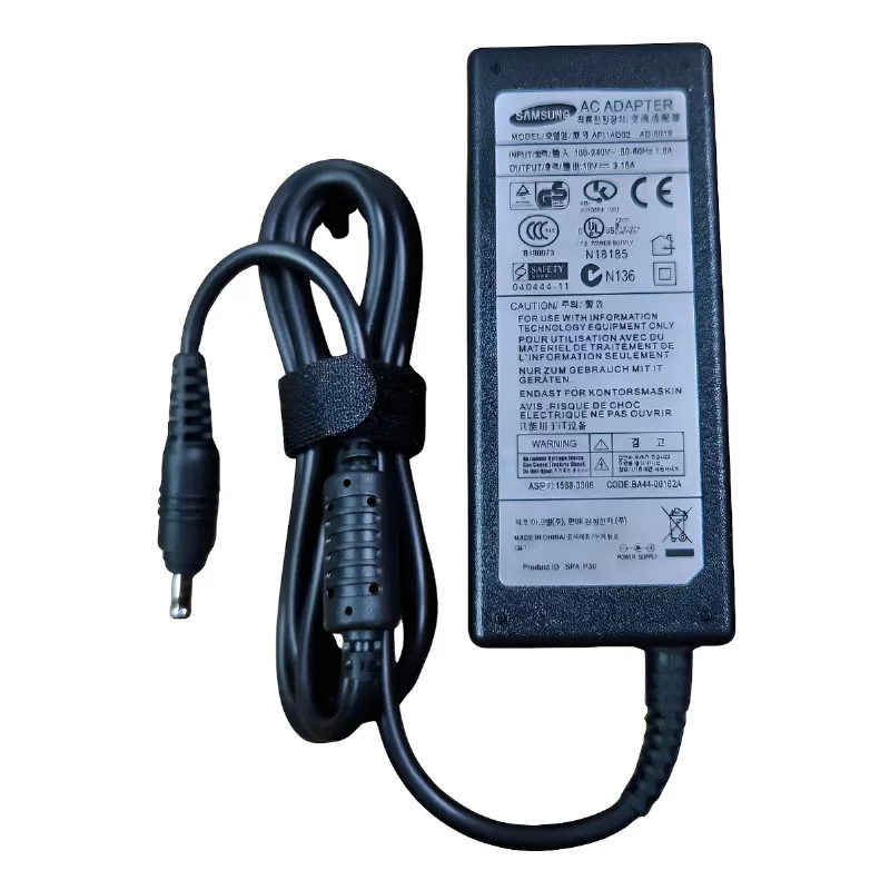FUENTE NOTEBOOK SAMSUNG ORIGINAL 19V 3.16A 5.5x3.0