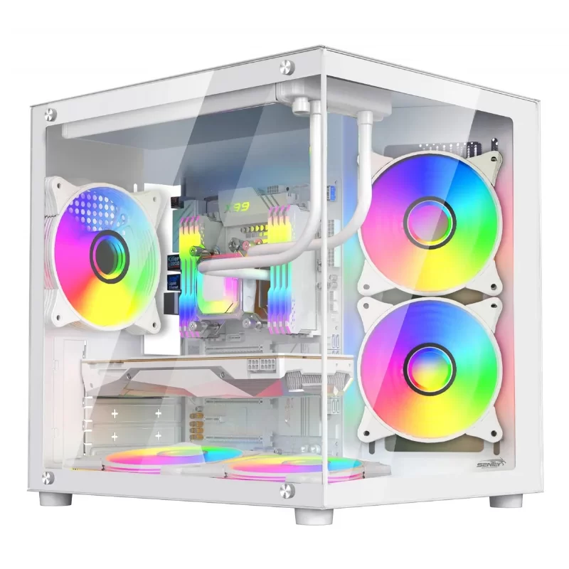 GABINETE SENTEY A8 WHITE 5 FAN ARGB