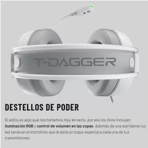 AURICULARES T-DAGGER SONA WHITE