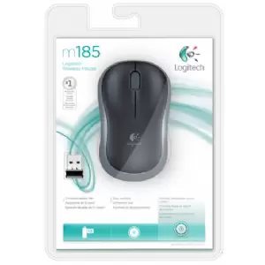 MOUSE WIRELESS LOGITECH M185 GREY